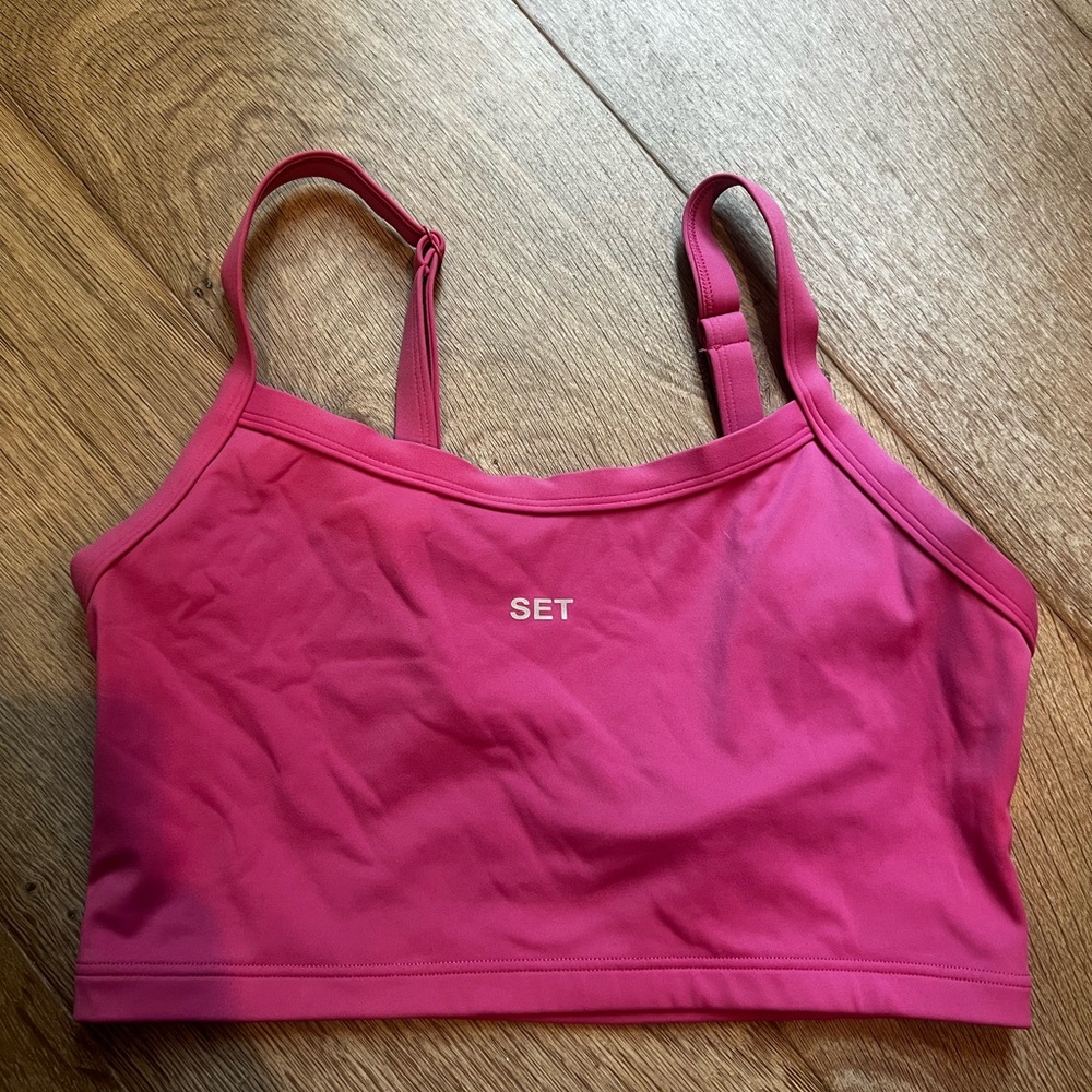 SET Pink Everyday Bralette Crop Top